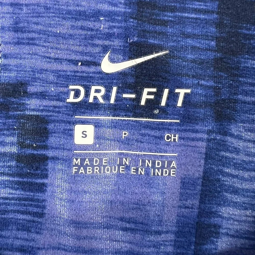 Nike Leggings Womens Small Blue Activewear Workout Gym Lifting Running Dri-Fit
